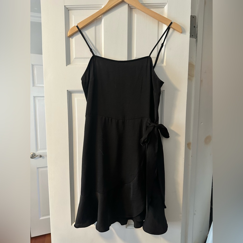 Express Black Mini Dress with Side Tie